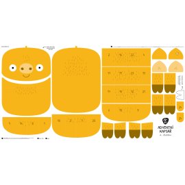 Panel na šití / Adventní kapsář / Zlatíčko